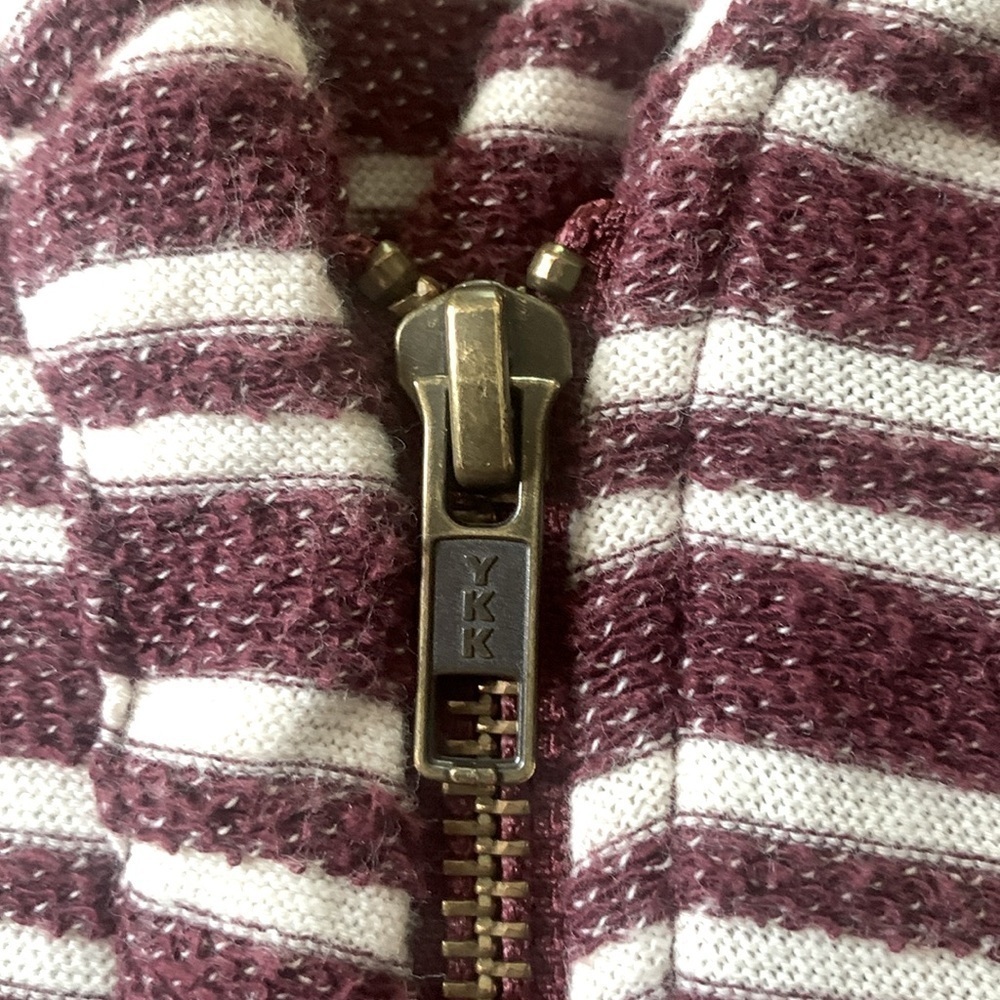 Lucky Brand Striped Jacket With Asymmetrical Zipper Size Medium - Picture 14 of 14